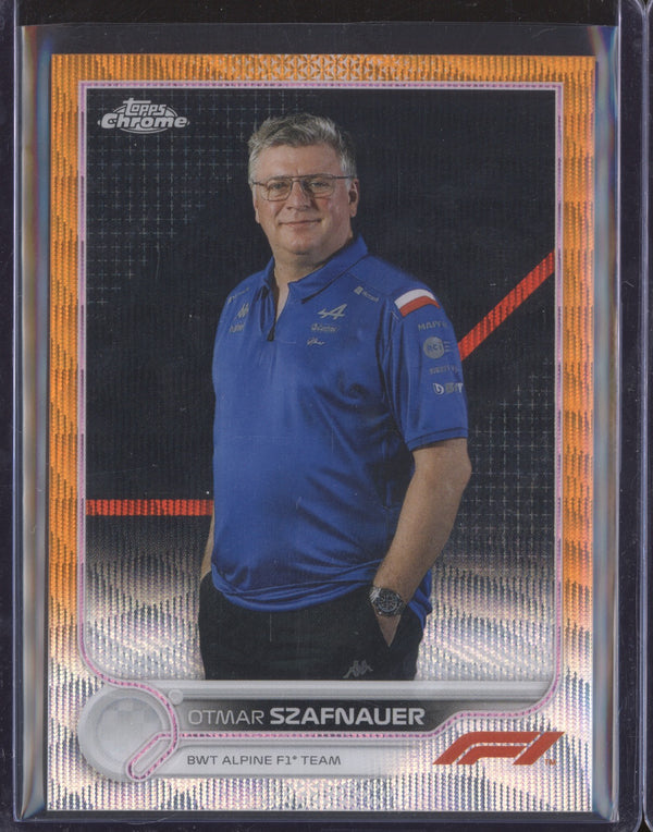 Otmar Szafnauer 2022 Topps Chrome Formula One 102 Orange Wave Refractor 5/25