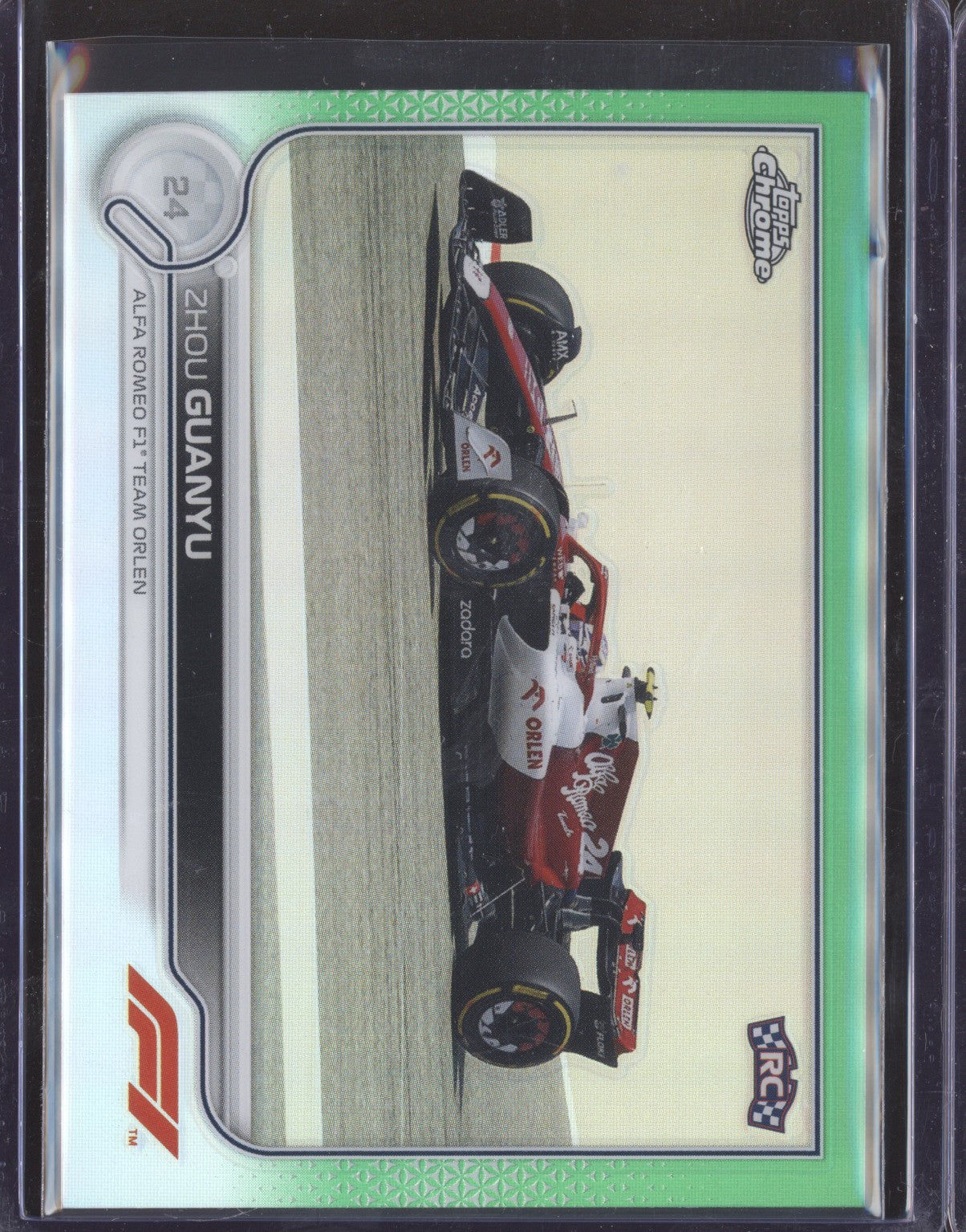 Zhou Guanyu 2022 Topps Chrome Formula 1 126 Green RC 48/99