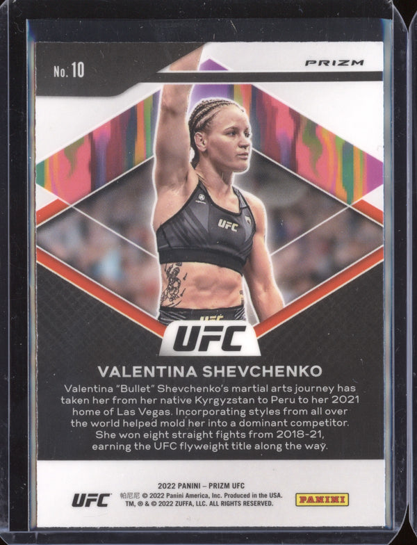 Valentina Shevchenko 2022 Panini Prizm UFC 10 Fearless Silver