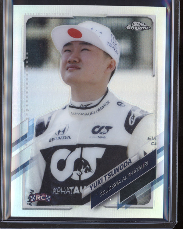 Yuki Tsunoda 2021 Topps Chrome Formula One Refractor RC