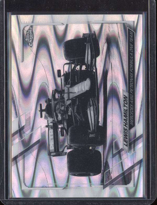 Lewis Hamilton 2021 Topps Chrome Formula One Black & White Ray Wave