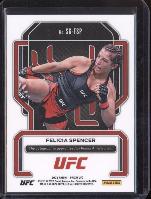 Felicia Spencer 2022 Panini Prizm UFC SG-FSP Signatures RC