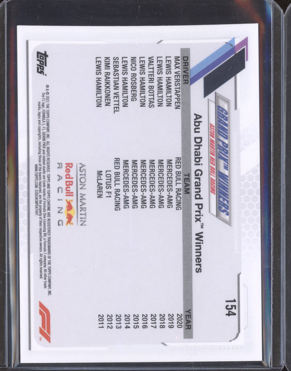 Max Verstappen 2021 Topps Chrome Formula One 154 Gold Purple