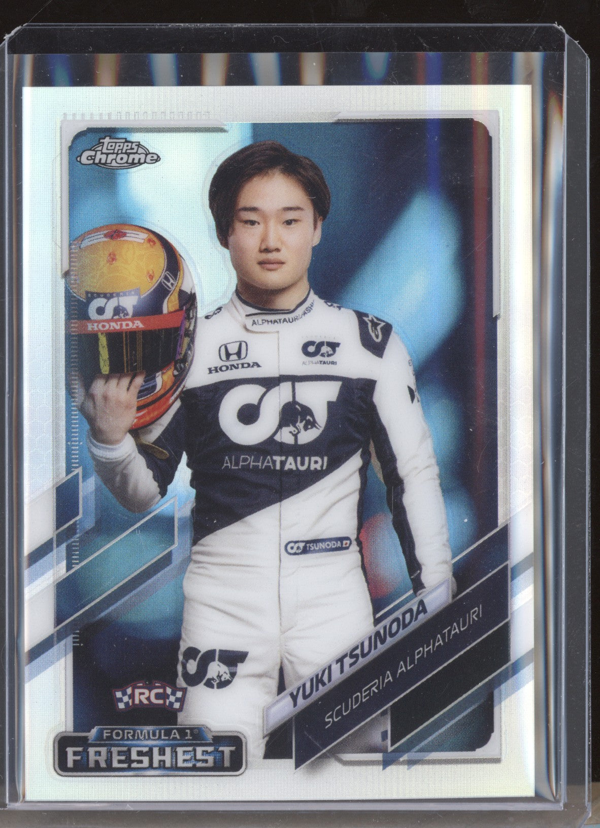 Yuki Tsunoda 2021 Topps Chrome Formula One 173 Refractor RC