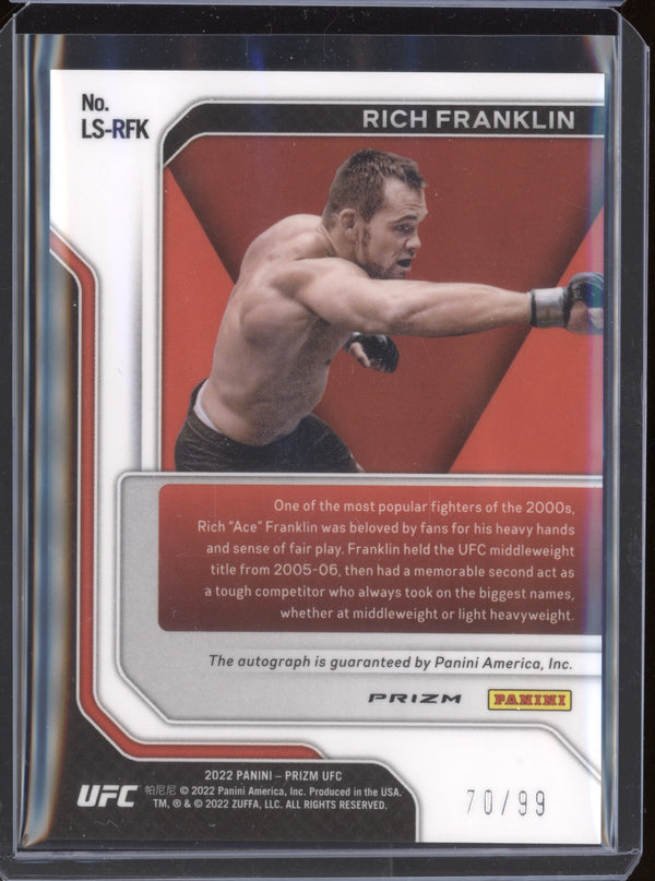 Rich Franklin 2022 Panini Prizm UFC LS-RFK Legendary Signatures Red 70/99