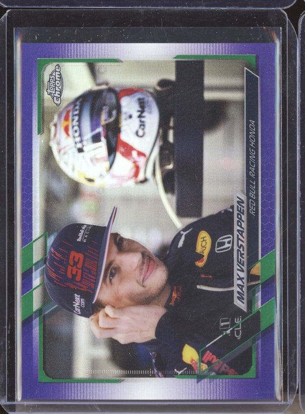 Max Verstappen 2021 Topps Chrome Formula One 43 Purple Green