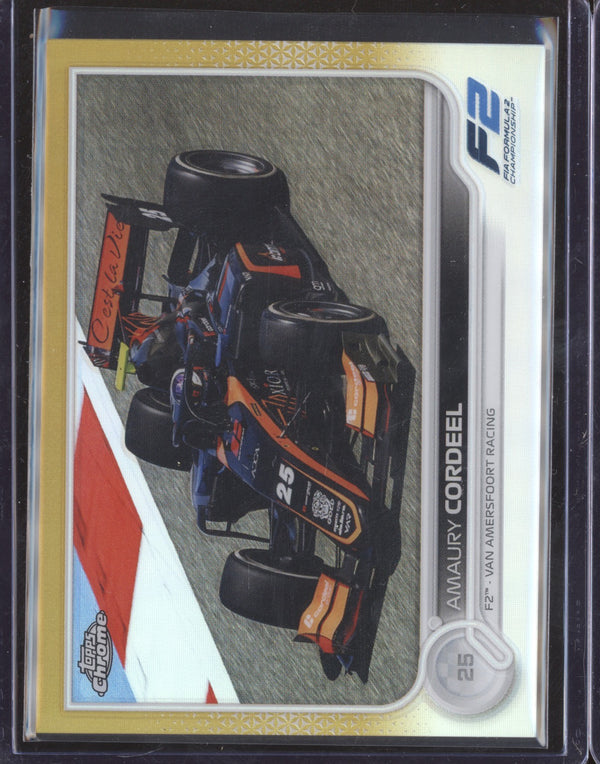 Amaury Cordeel 2022 Topps Chrome Formula One 150 Gold Refractor 27/50