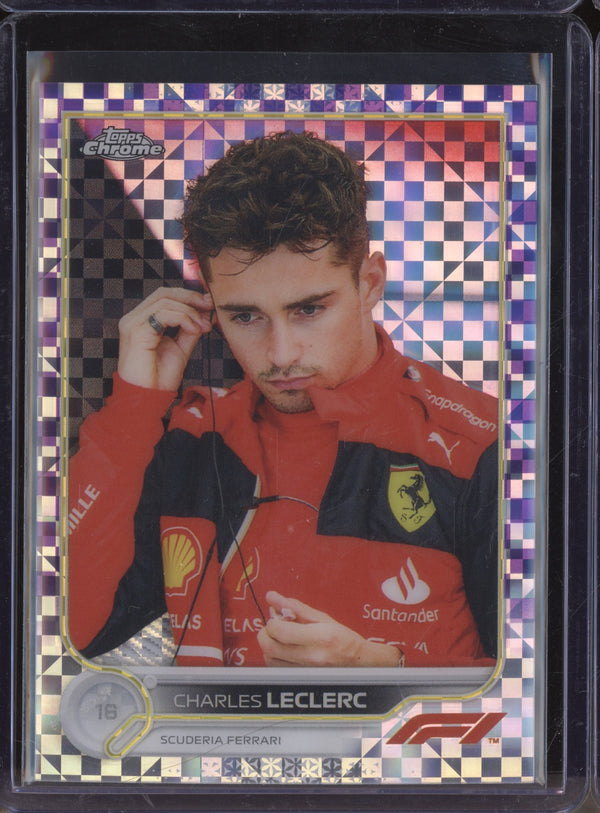 Charles Leclerc 2022 Topps Chrome Formula 1 26 Purple Checker Flag 118/199