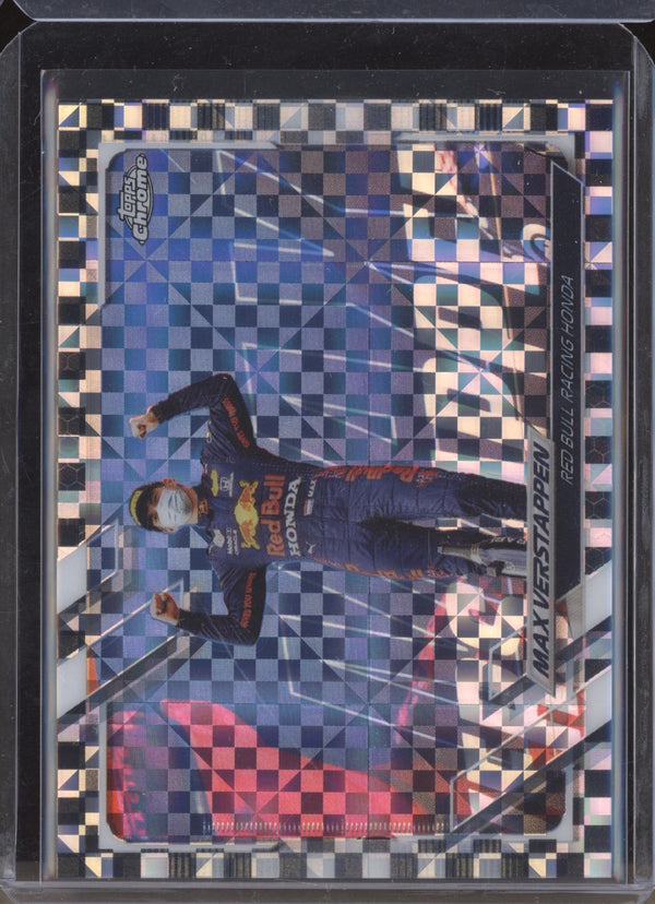 Max Verstappen 2021 Topps Chrome Formula One 48 Checker Flag