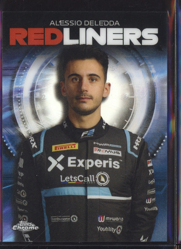 Alessio Deledda 2021 Topps Chrome Formula One (F1) Red Liners