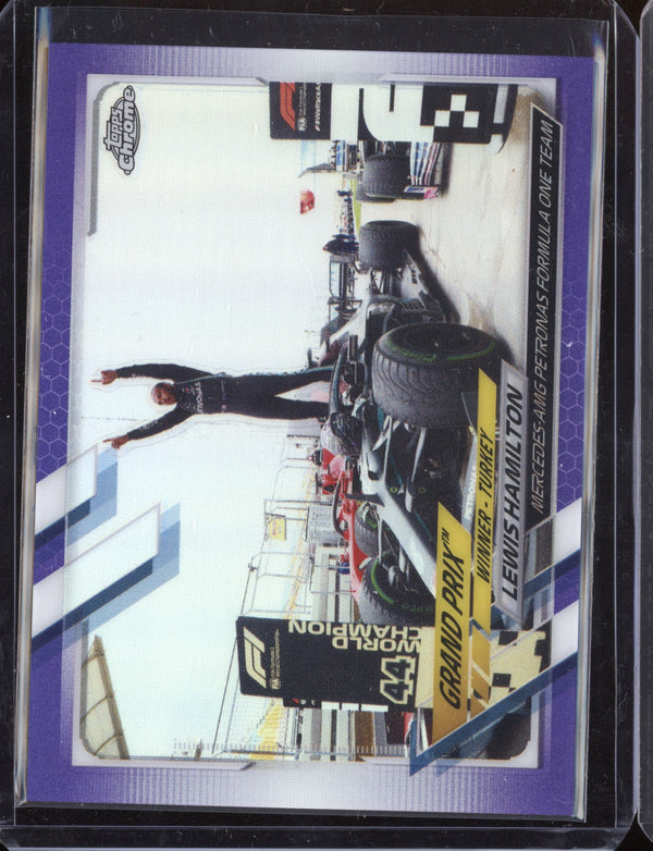 Lewis Hamilton 2021 Topps Chrome Purple Refractor 013/399