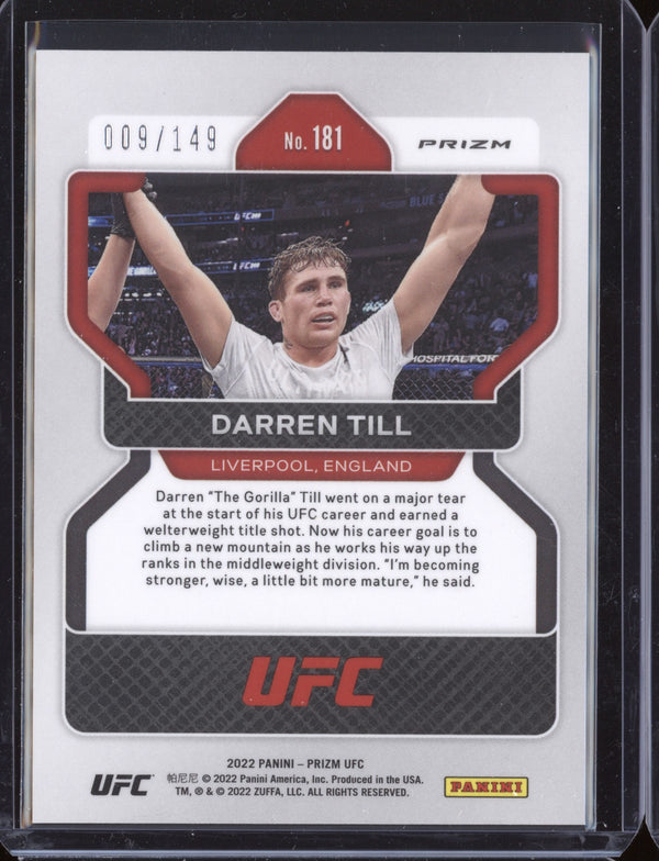 Darren Till 2022 Panini Prizm UFC 181 Purple 009/149