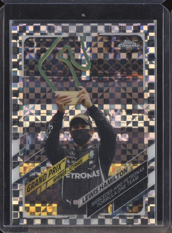 Lewis Hamilton 2021 Topps Chrome Formula One 139 Checker Flag