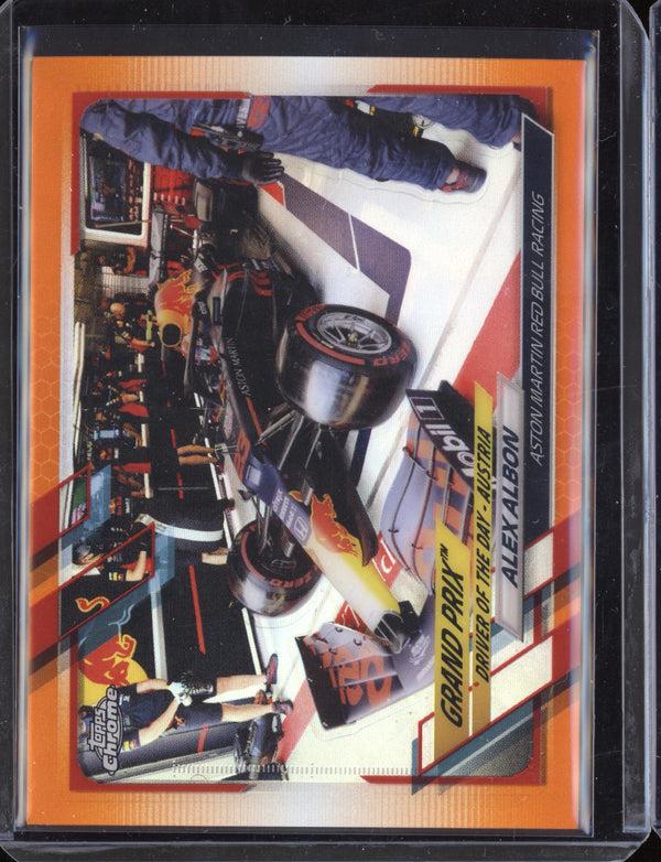 Alex Albon 2021 Topps Chrome Formula One Orange Red