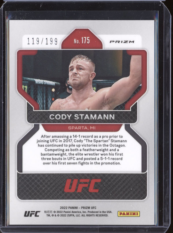 Cody Stamann 2022 Panini Prizm UFC 175 Blue 119/199