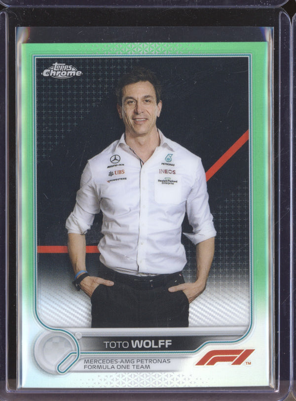 Toto Wolff 2022 Topps Chrome Formula One 99 Green Refractor 16/99