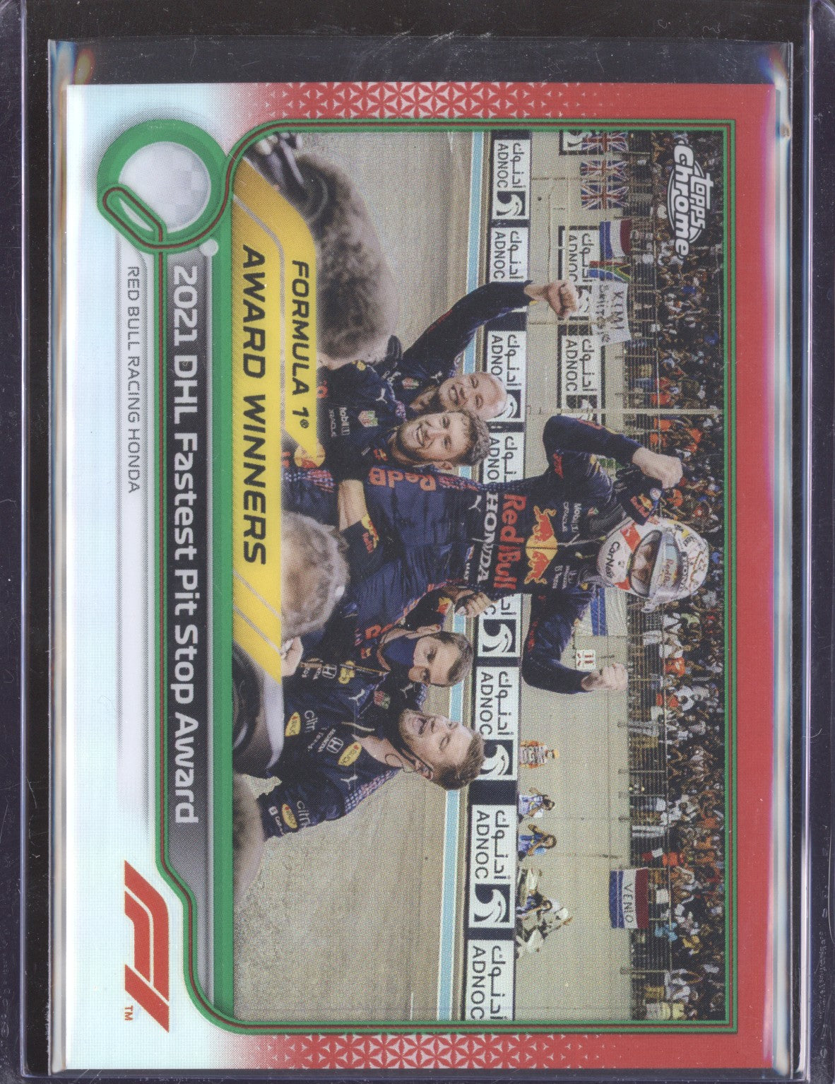 2021 DHL Fastest Pit Stop 2022 Topps Chrome Formula 1 194 Red Green