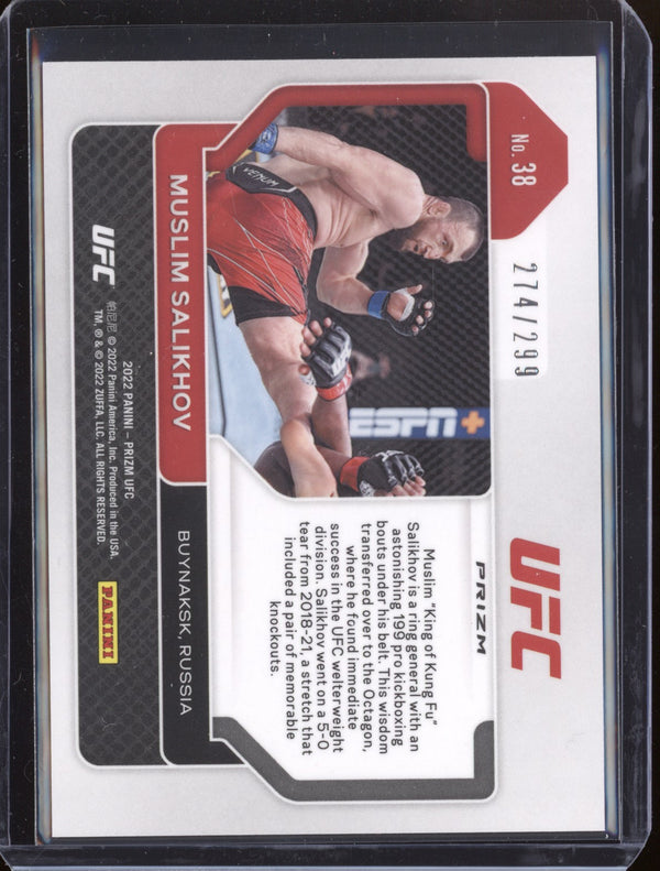 Muslim Salikhov 2022 Panini Prizm UFC 274 Red 274/299