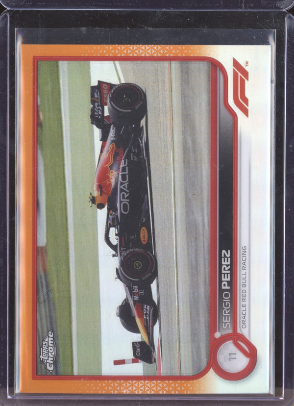 Sergio Perez 2022 Topps Chrome Formula 1 110 Orange Red