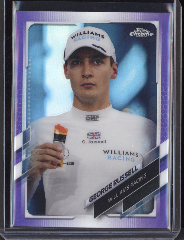 George Russell 2021 Topps F1 Chrome Purple Refractor 124/399