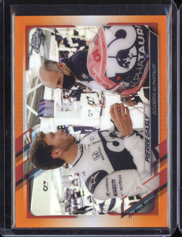 Pierre Gasly 2021 Topps F1 Chrome Orange Red Refractor