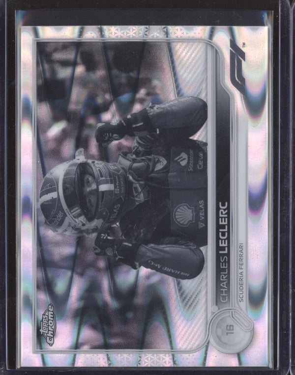 Charles Leclerc 2022 Topps Chrome Formula 1 27 Black & White Raywave