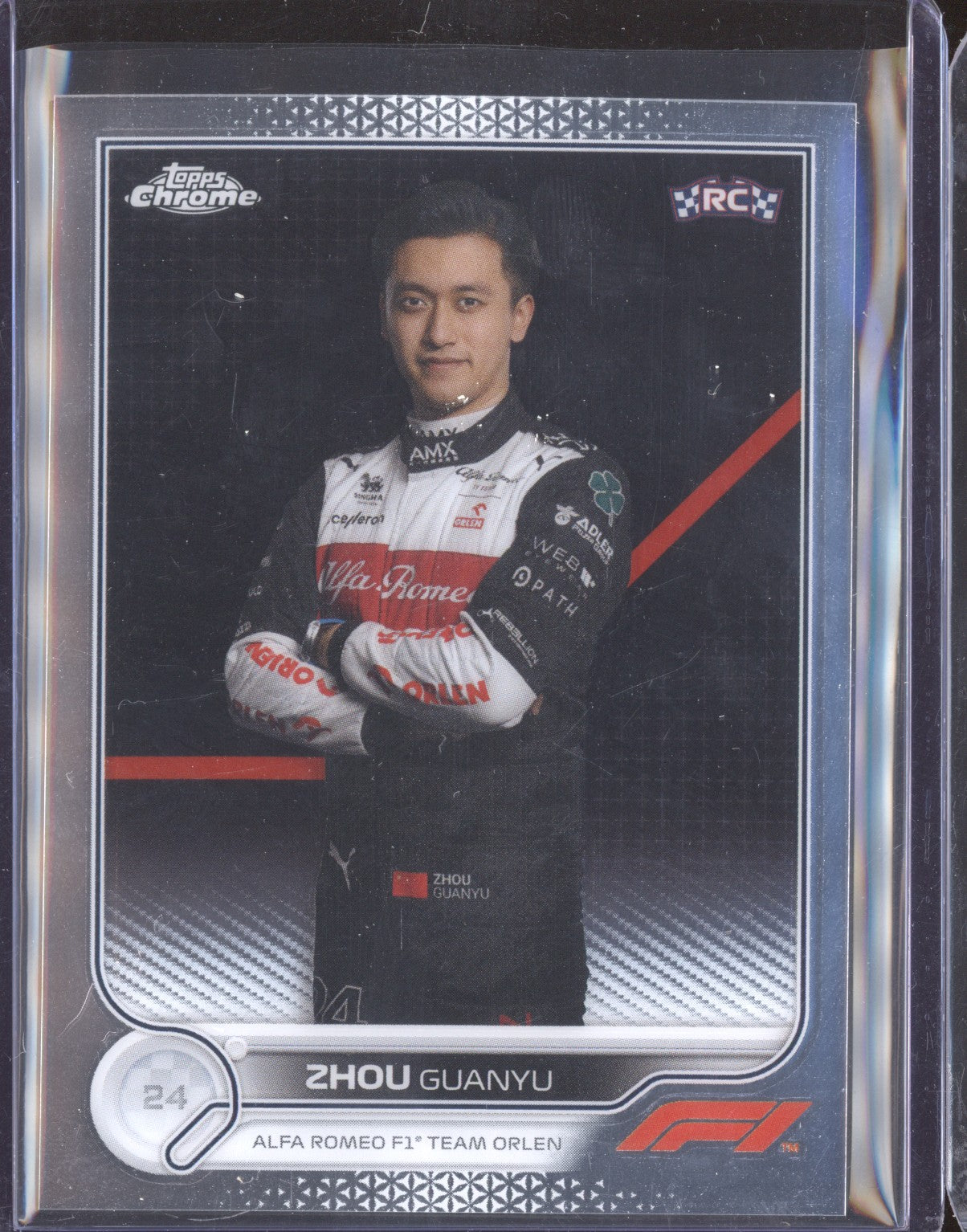 Zhou Guanyu 2022 Topps Chrome Formula One 65 RC