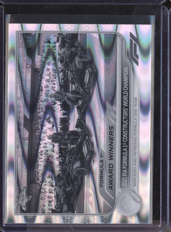 2021 Constructors' World Champion 2022 Topps Chrome Formula 1 197 Black & White Raywave