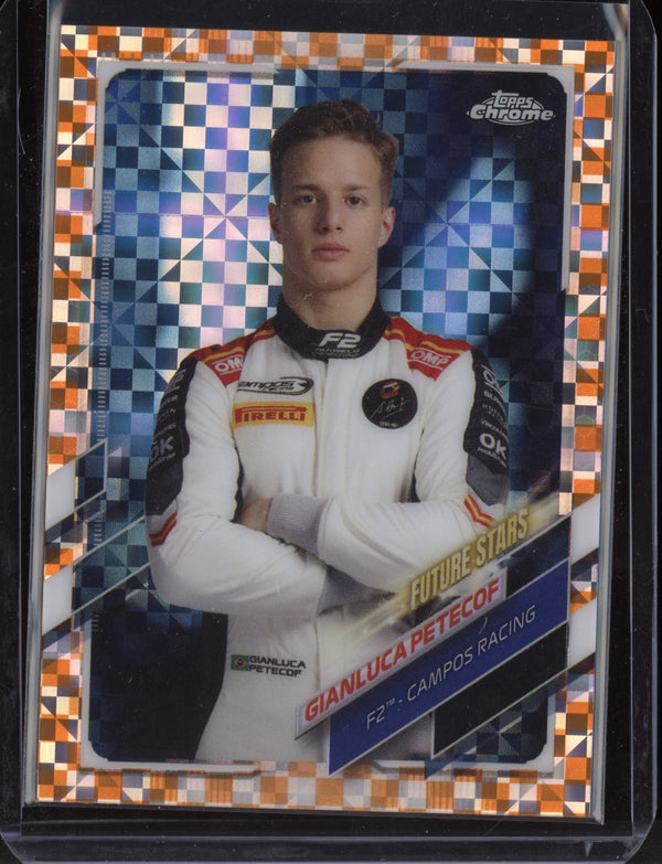 Gianluca Petecof 2021 Topps F1 Chrome Orange Checkered Flag  1/25