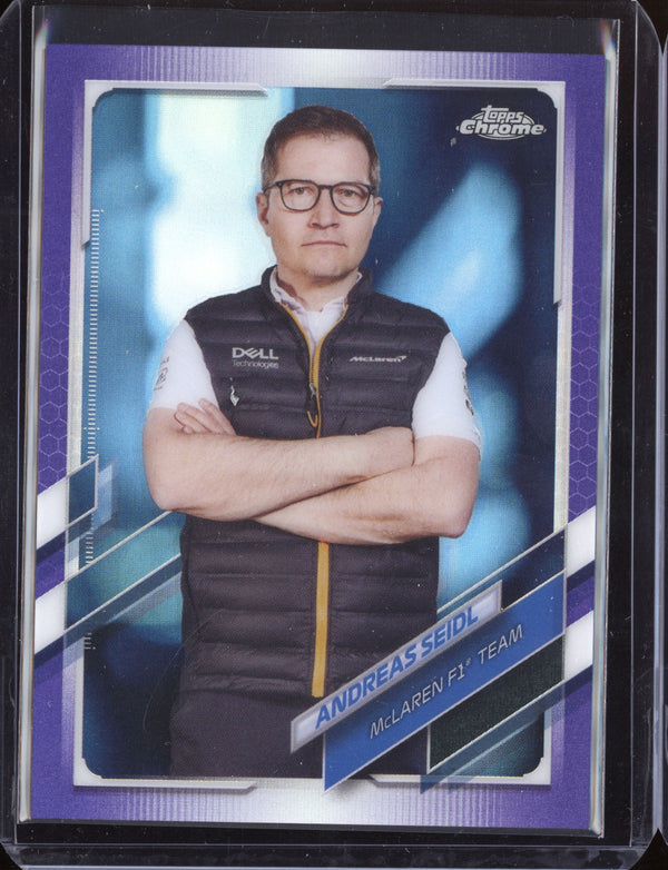 Andreas Seidl 2021 Topps F1 Chrome Purple Refractor 348/399