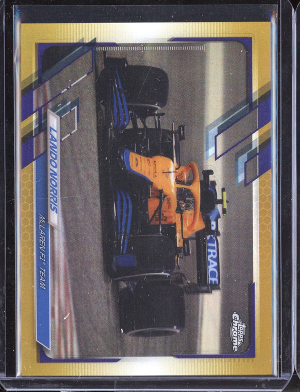 Lando Norris 2021 Topps F1 Chrome Gold Purple Refractor