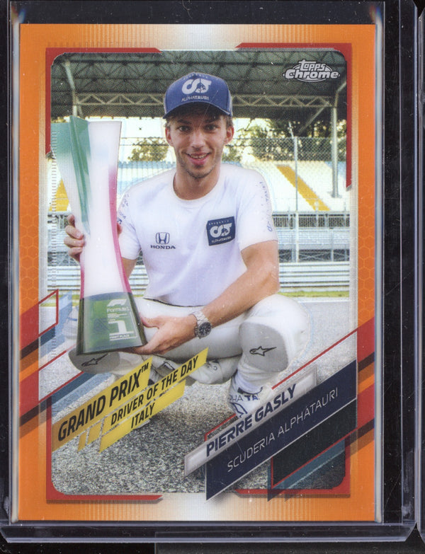 Pierre Gasly 2021 Topps F1 Chrome Orange Red Refractor