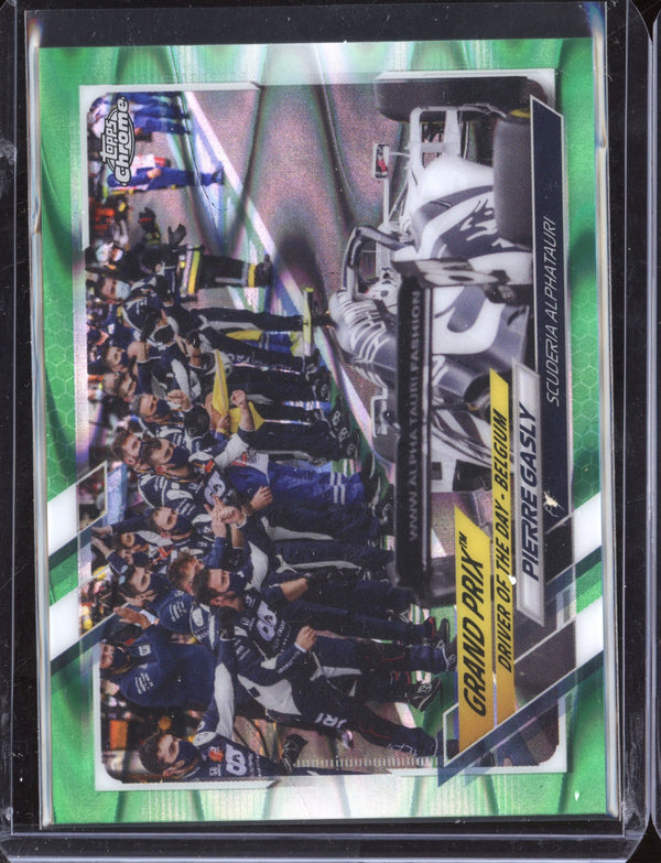 Pierre Gasly 2021 Topps F1 Chrome Green Ray Wave  68/99