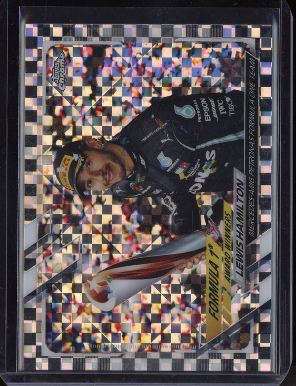 Lewis Hamilton 2021 Topps F1 Chrome Checkered Flag