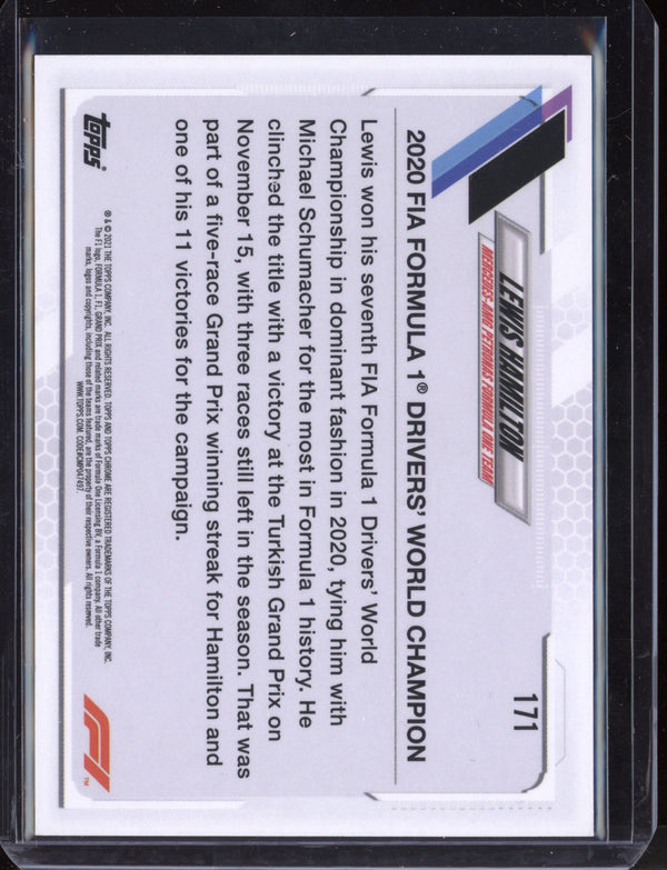 Lewis Hamilton 2021 Topps F1 Chrome Checkered Flag