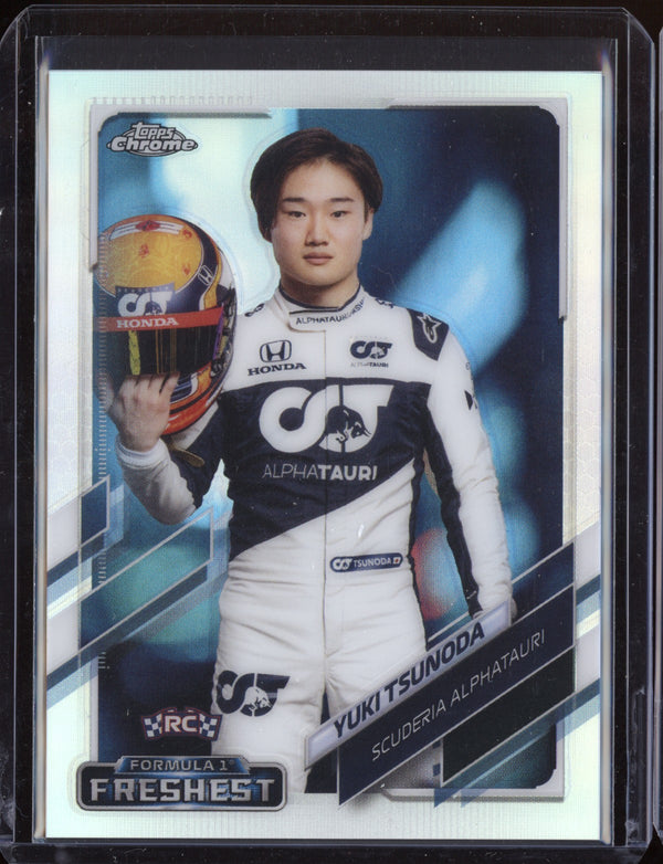 Yuki Tsunoda 2021 Topps F1 Chrome Refractor RC