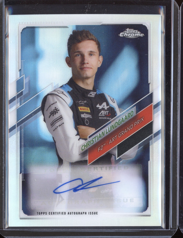 Chritian Lundgaard  2021 Topps F1 Chrome Autograph 143/398