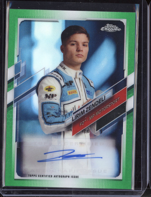 Lirim Zendeli 2021 Topps F1 Chrome Green Autograph 50/99