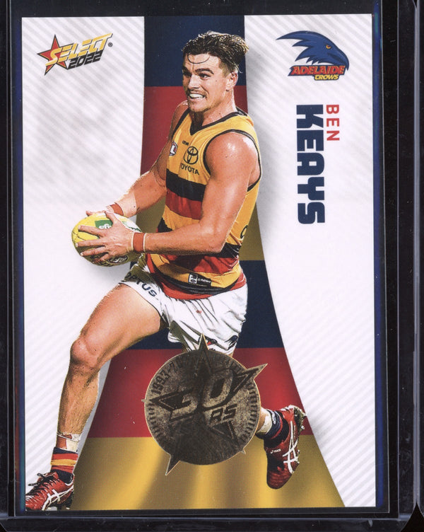 Ben Keays 2022 Select Footy Stars 30th Anniversary Golden Seal