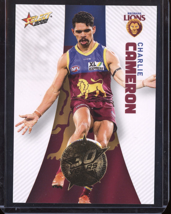 Charlie Cameron 2022 Select Footy Stars 30th Anniversary Golden Seal