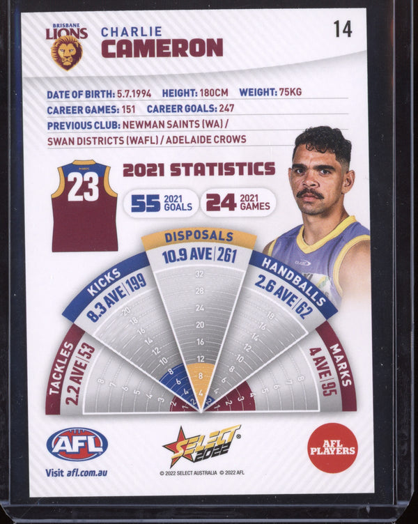 Charlie Cameron 2022 Select Footy Stars 30th Anniversary Golden Seal