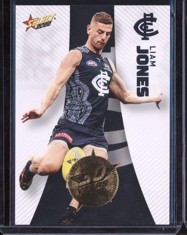 Liam Jones 2022 Select Footy Stars 30th Anniversary Golden Seal