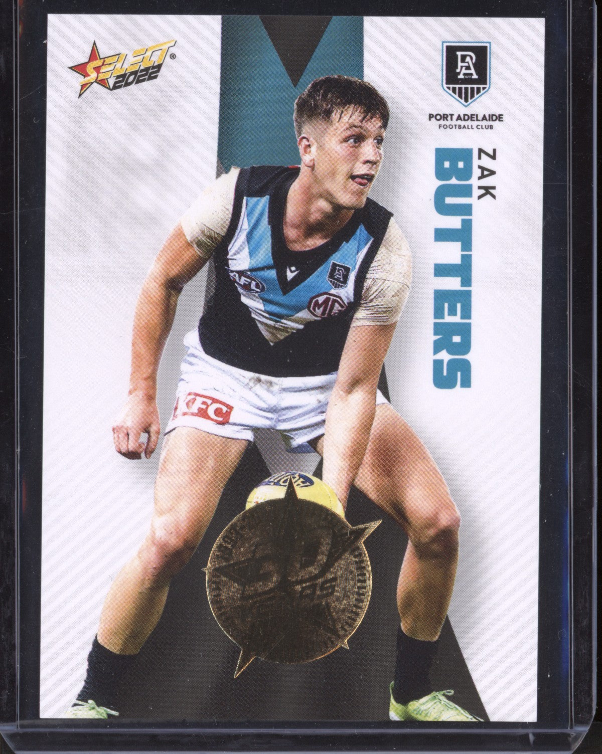 Zak Butters 2022 Select Footy Stars 30th Anniversary Golden Seal