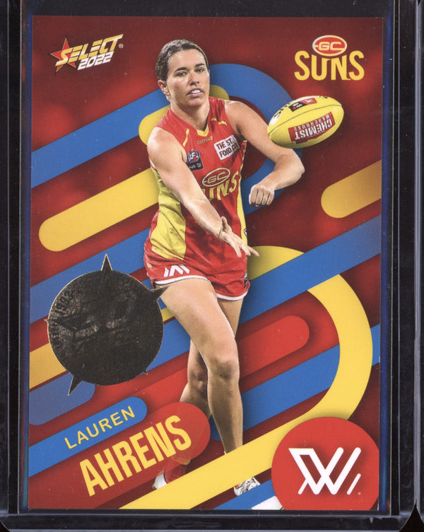 Lauren Ahrens 2022 Select Footy Stars 30th Anniversary Golden Seal