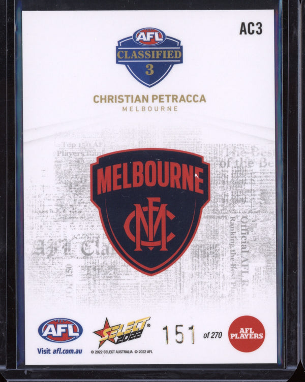 Christian Petracca 2022 Select Footy Stars AFL Classified 151/270