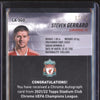 Steven Gerrard 2021-22 Topps Stadium Club Chrome UCL Orange Prism Auto 07/25  GMC