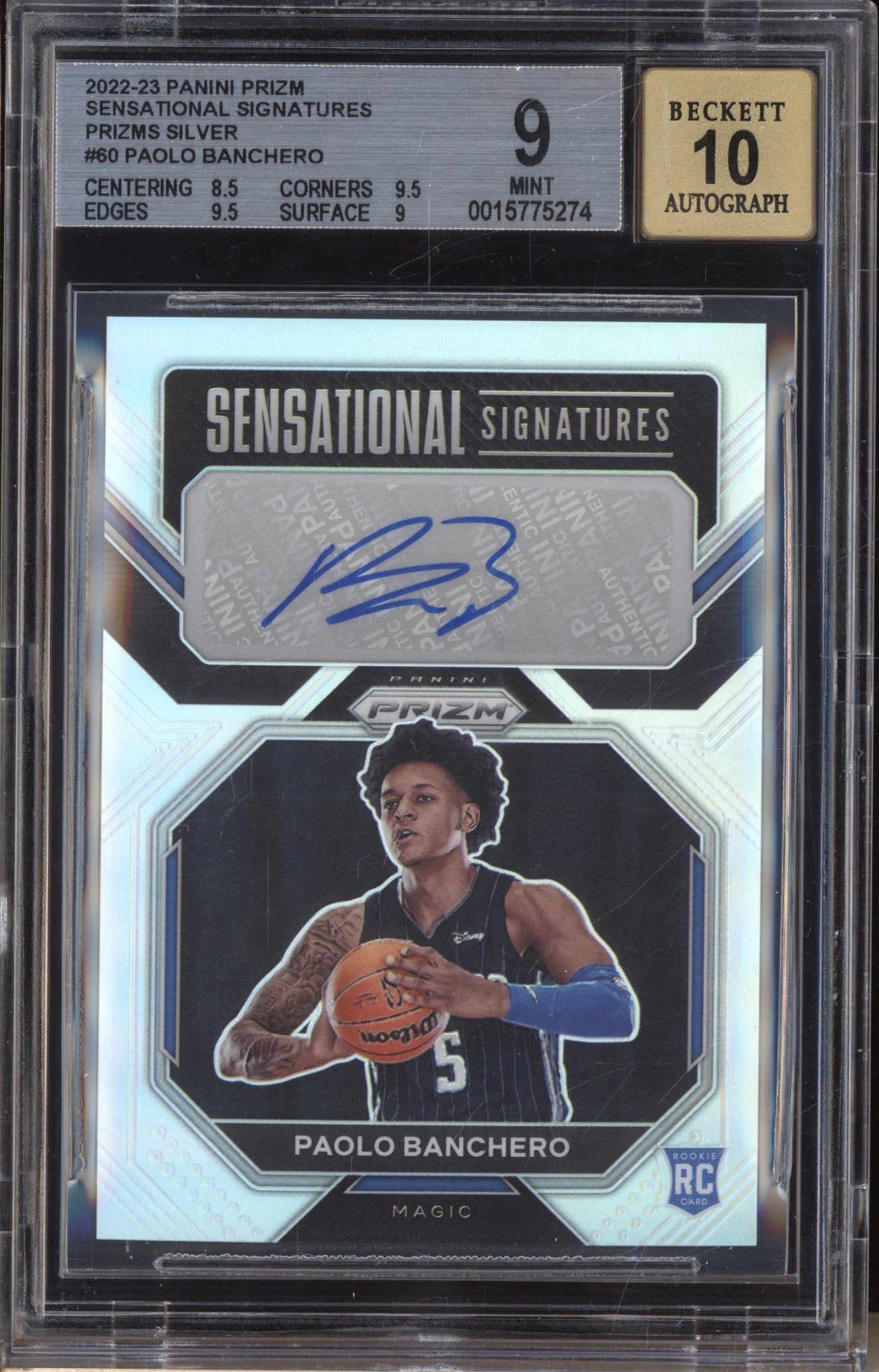 Paolo Banchero 2022-23 Panini Prizm Sensational Signatures Silver