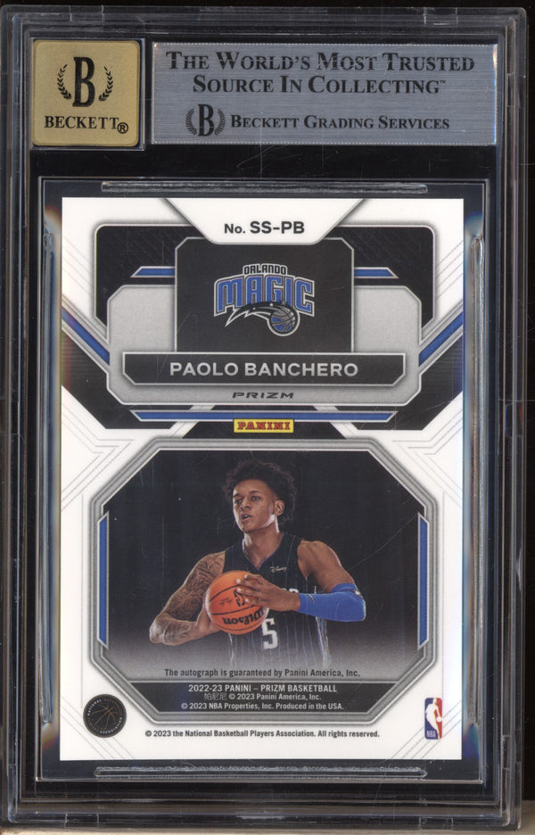 Paolo Banchero 2022-23 Panini Prizm Sensational Signatures Silver RC BGS 9/10