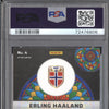 Erling Haaland 2021-22 Panini Mosaic RTWC 4 Stained Glass PSA 8