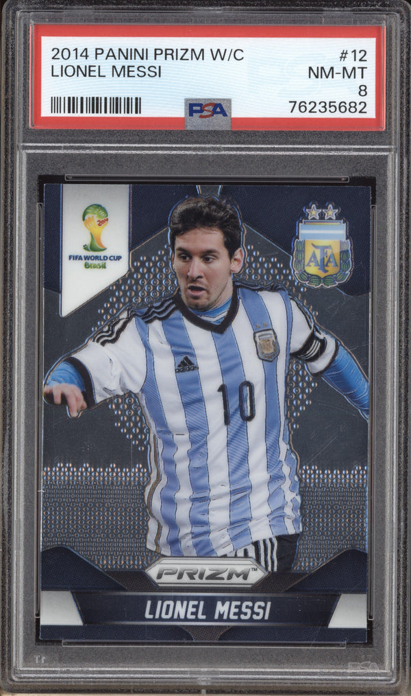 Lionel Messi 2014 Panini Prizm World Cup 12 PSA 8